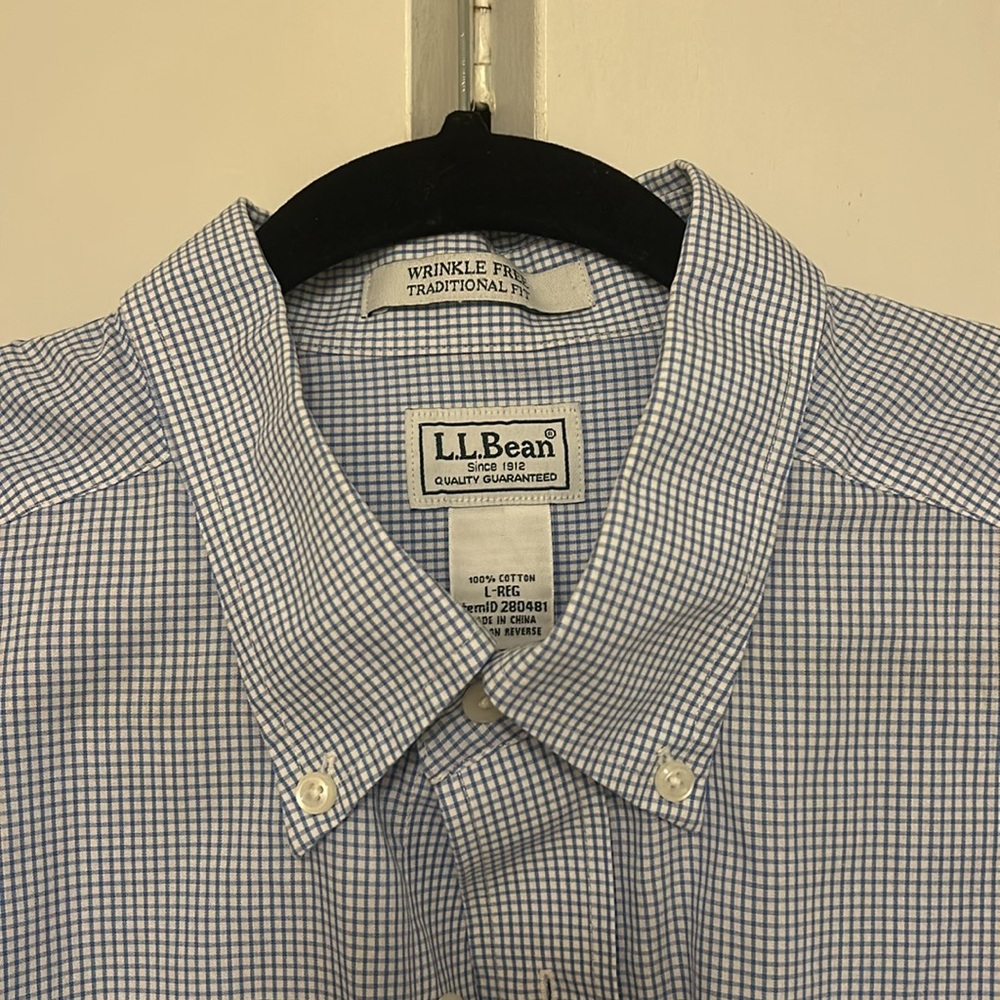 Llbean Blue Button Down - image 2